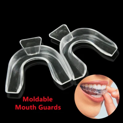 Bandejas bucales blanqueadoras de dientes moldeables 2 piezas protector bucal termoformador anti molienda Foto 1 de 4