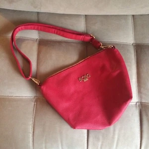 BCBG Red Faux Leather Crossbody Purse w/ Gold Accents. Never Used. - Picture 1 of 9