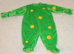 Green Frog Halloween Costume Infant Size 6-9 Month One Piece Snaps Soft Comfy - Picture 1 of 7