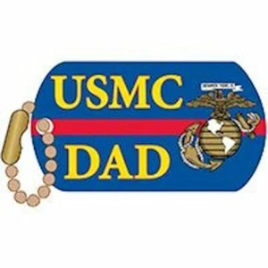 PIN - USMC LOGO,DAD "DOG TAG" (1-1/4") SKU: P64035 - Picture 1 of 1