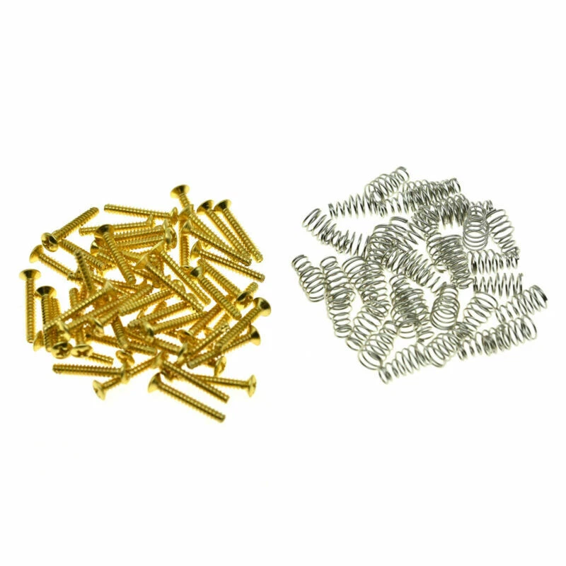 50pcs Metric Thread M3 Single Coil Pickup Mounting Screws Springs fit Strat Tele - Image 1 of 3