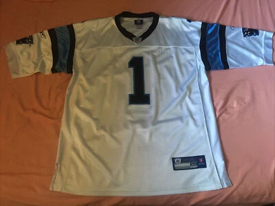 Camiseta cosida Cam Newton #1 Carolina Panthers Reebok talla 52 XL para hombre Reebok Foto 1 de 4