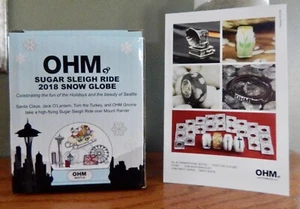 OHM BEADS Sugar Sleigh Ride Snow Globe 2018 RARO NUEVO EN CAJA Lindos Personajes ¡NUEVO! - Imagen 1 de 11