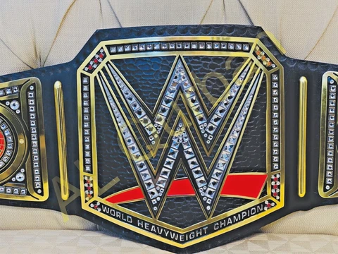 World Heavy Weight Championship Replica Title Belt Adult Size 2MM Brass Black Cover