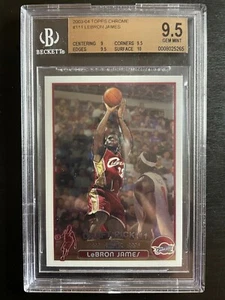 2003-04 Topps Chrome LeBron James ROOKIE RC #111 BGS 9.5 GEM MINT W/10 SUB - Picture 1 of 2