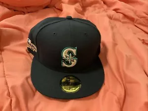 New Era Seattle Mariners 2022 Postseason 59FIFTY Hat Men’s Size 7 1/4 Navy Blue - Picture 1 of 5