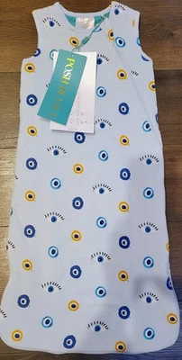 NWT Posh Peanut  Blue Eyes Eyeball Sleeveless Sleep Bag Sack 0 - 6 Months Tog 1 - Image 1 of 4