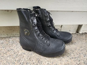 Vintage 1970 BATA US Military Mickey Mouse Extreme Cold Boots Black 12 Valve - Picture 1 of 6