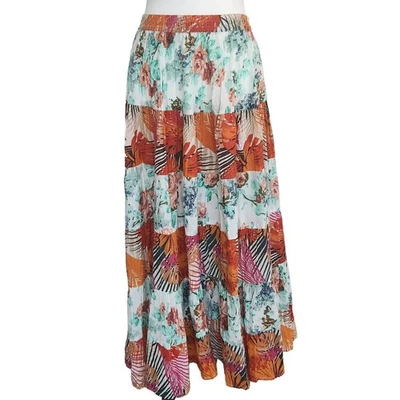 The Paragon Maxi Boho Phoebe Hippie Falda Costal Algodón En Niveles Indie Mujer Talla S Foto 1 de 4