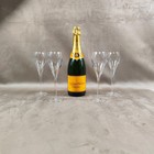 Lot 4 Flutes Champagne Veuve Clicquot Ponsardin Made in France Vintage 1980