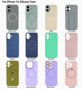 Soft Silicone For Iphone Case : iPhone 16 Pro Max/Blue - Picture 1 of 4