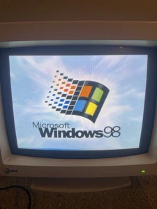 Vintage AT&T CRT Monitor 13” 329D Retro Computer Gaming 1991 - Picture 1 of 13