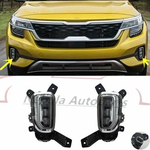 2Pcs For KIA Seltos 2021-2022 LED Front Bumper DRL Fog Light Assembly - Foto 1 di 8