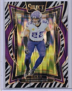 2024 Panini Select Harrison Smith Concourse ZEBRA Shock Prizm RARE!! Wikinger - Bild 1 von 2
