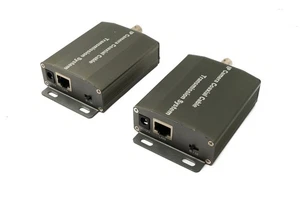 System-S UTP IP Transceiver Set LAN RJ45 zu BNC Koaxialkabel in Schwarz - Bild 1 von 4