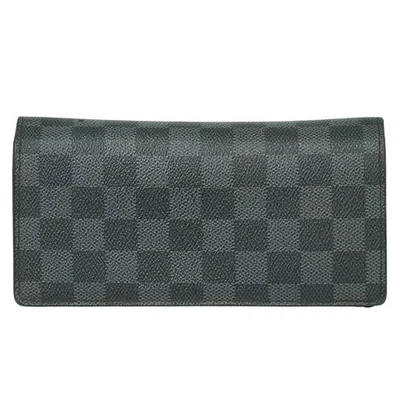 Louis Vuitton Brazza N62665 Damier Graphite Canvas Long Wallet Black - Image 1 of 4