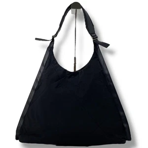 Salvatore Ferragamo Nylon Leather One Shoulder Bag Black - Picture 1 of 12