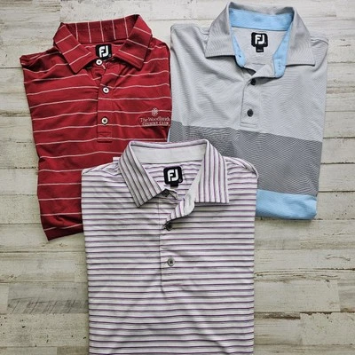Lot of 3 Men's LG FOOJOY Performance Golf Polo Shirts (Well...2.5 shirts) - Image 1 of 4