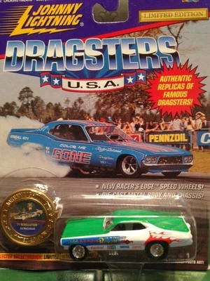1971 ED MCCULLOCH "REVELLUTION" 1/64 NHRA DEMON F/C JOHNNY LIGHTNING FUNDIDO A PRESIÓN Foto 1 de 2