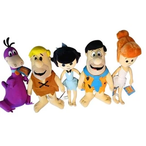 Lote De 5 Etiquetas De Colección Toy Works Peluche Picapiedra Fred Wilma Dino Barney Betty LEER  - Imagen 1 de 12