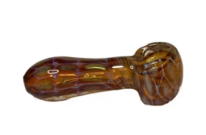 Hand Pipe Turtle Shell Design | Golden Sea | 3.75" - Picture 1 of 3