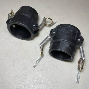 (Qty 2) 2" Poly Cam and Groove Camlock Female Coupler x Female NPT D200 200D - Picture 1 of 7