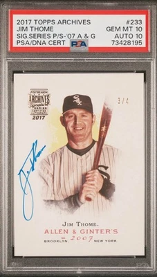 Jim Thome 2017 Topps Archives 2009 firmado automáticamente #D5/5 Chicago White Sox Foto 1 de 2