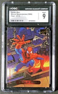 📢 1994 CGC 9.0 Marvel Masterpieces "Spider-Man" #115, X-Men Base Card ⭐️ - Picture 1 of 2