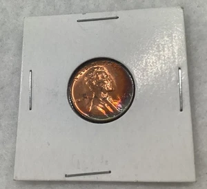 1963 P Lincoln Penny Cent Rainbow ๐ Toned DDO Errors Uncirculated # 2 - Picture 1 of 17