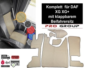 LKW Sitzbezüge + Fußmatten Für DAF XG XG+ mit klappbarem Beifahrersitz BEIGE - Bild 1 von 8