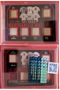 BABE RUTH BAT CARD #2/15 Mickey Mantle DEREK JETER DIMAGGIO TED WILLIAMS JERSEY - Picture 1 of 4