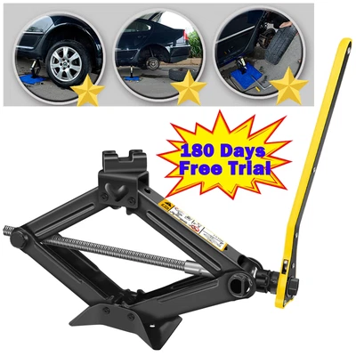 Gato de tijera de 2 toneladas mango herramienta furgoneta garaje neumático rueda gato - llave hexagonal diseñada Foto 1 de 4