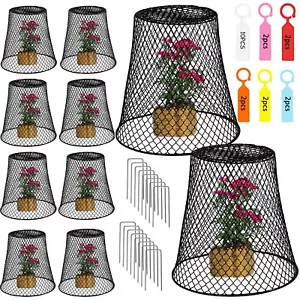 10 Pcs 9.5" Chicken Wire Plant Covers Garden Chicken Wire Cloche Protector - Picture 1 of 9
