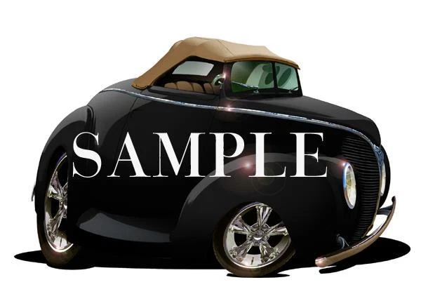 1938 Convertible Hot Rod Tshirt  #6211 vintage antique automotive art classic - Image 1 of 1