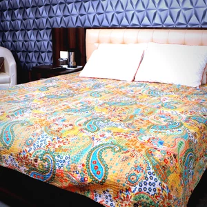 Kantha Blanket Set- Paisley - Picture 1 of 54