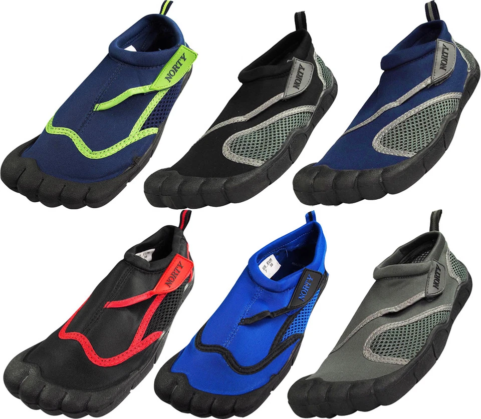 NORTY Young Men Quick Dry Aqua Shoe Water Sport Beach Pool - RUNS 1 SIZE SMALL