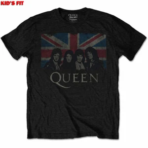 Queen Official License Kids Union Jack T-Shirt Soft Cotton Boys Girls Children - Picture 1 of 1