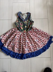 Matilda Jane Girls Size 10 Ferris Wheel Sleeveless Floral Dress - Picture 1 of 10