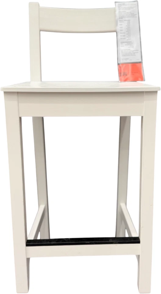 Brand New IKEA NORDVIKEN White Bar Stool With Backrest 62 cm (24 ⅜) 604.246.90 - Image 1 of 1