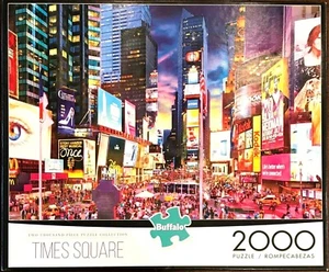 BUFFALO GAMES 2000 piece puzzle: “TIMES SQUARE (NYC)”  EXCELLENT condition - Picture 1 of 8