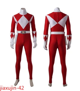 Dino Rangers Uniform Red Ranger Cosplay Kostüm Zyuranger Rocky DeSantos Outfit - Bild 1 von 14