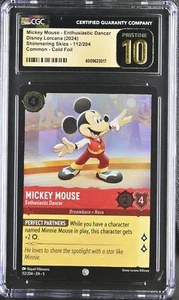 CGC 10 Gem Mint Disney Lorcana Shimmering Skies Mickey Mouse FOIL Dancer - Picture 1 of 2