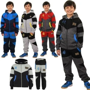 Boys Girls Tracksuit Fleece Hoodie A2Z Embroidered Top Joggers Bottom Suit Set - Picture 1 of 17