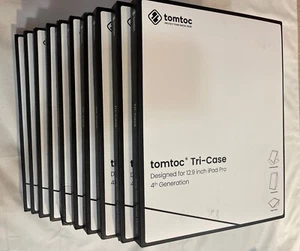 Lot of (10) Tomtoc Tri-Cases for 12.9” iPad Pro (4th Gen) Yellow (New In Box) - Picture 1 of 7