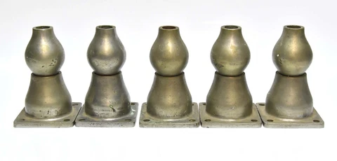 5 VINTAGE BRASS SCREW ADJUSTABLE TABLE LEGS Cover