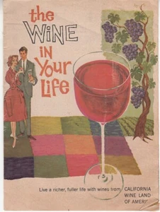 El vino en tu vida - folleto de vino de California con recetas de queso y desierto - Imagen 1 de 5