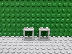 Lego 2 hellbläulich grau 1x2x2 Fensterrahmen OHNE Linse NEU - Bild 1 von 1
