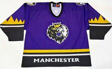 Vintage SP Manchester Monarchs AHL Hockey Jersey Man XL Purple Canada Sewn blank