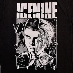 Ice Nine Kills Shirt M Medium Shower Scene Split Face Official Unisex Black New - Picture 1 of 9