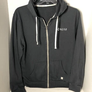 Marine Layer Hoodie Herren L grau durchgehender Reißverschluss weiches leichtes Fleece EUC Business Logo USA - Bild 1 von 10